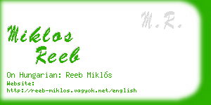 miklos reeb business card